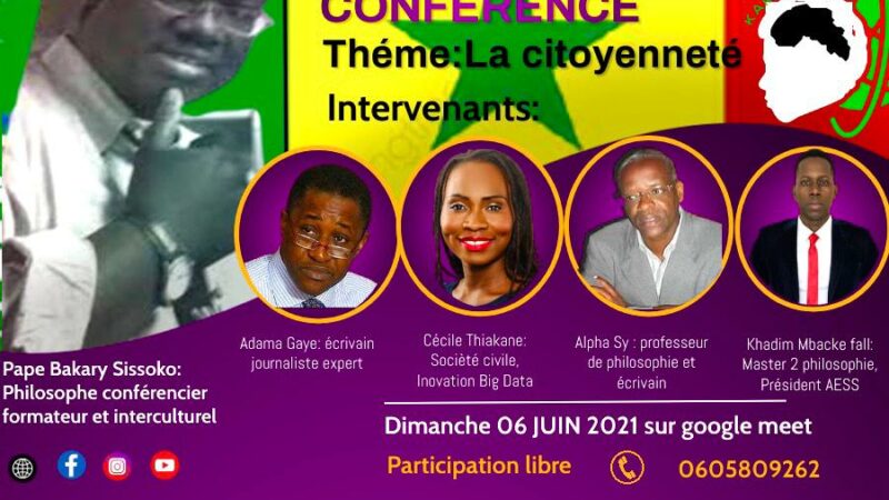 Conférence en ligne WEB VISIO  Dimanche 06 juin 2021  18h  Sénégal   20h France-Citoyen Citoyenneté au Sénégal-Kamunity étudiants sénégalais de la Sorbonne