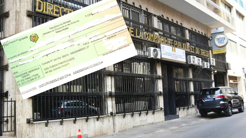 Chèques volés au Trésor : le contrôleur du Trésor emprisonné facilite l’enquête