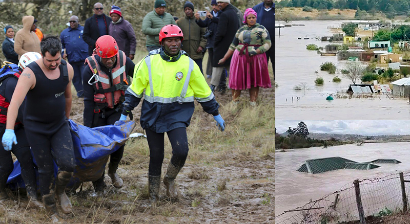 Afrique du Sud : Le bilan des inondations causées par des intempéries hivernales s’élève désormais à 49 morts