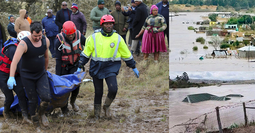 Afrique du Sud : Le bilan des inondations causées par des intempéries hivernales s’élève désormais à 49 morts