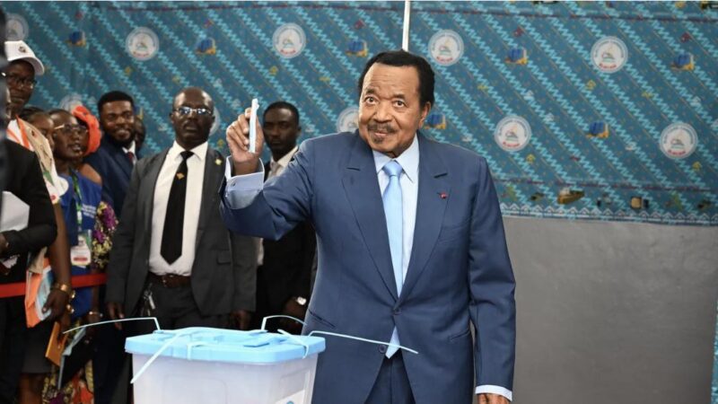 Cameroun: Paul Biya réélu président, annonce le Conseil constitutionnel